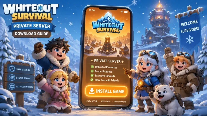 Whiteout Survival Private Server Download and Register Guide — illustrated cover